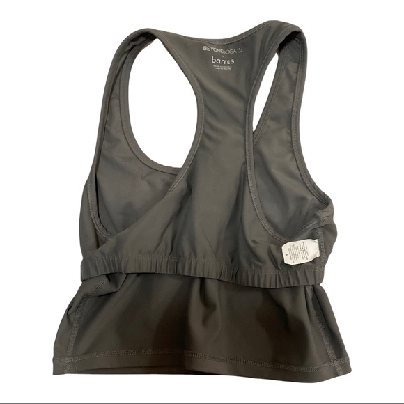 Beyond Yoga x Barre 3 Long Line Racerback Sports Bra Grey Camo Sz S and M - Picture 4 of 9